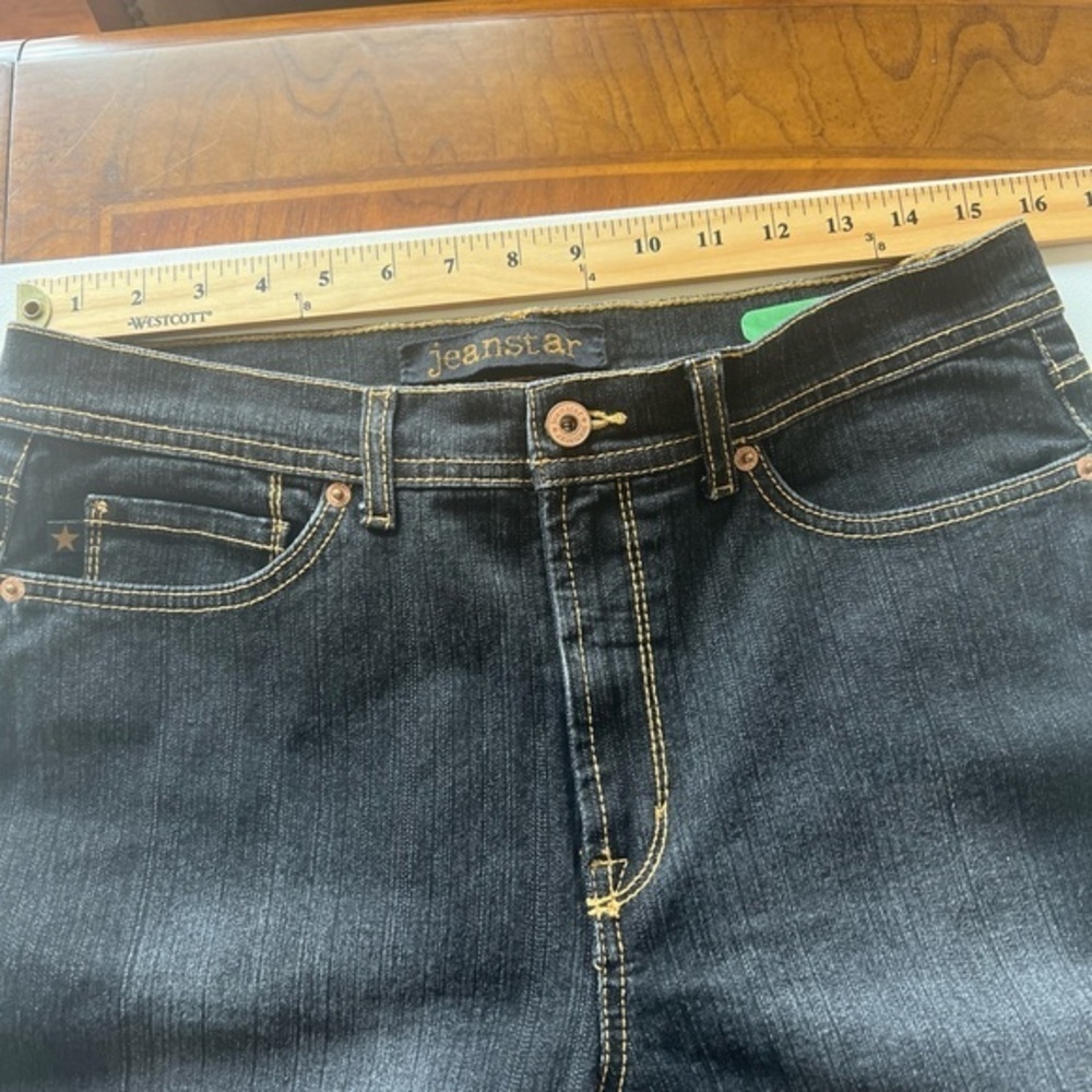 NWT Jeanstar Elle Jeans Bootcut‎ Womens Sz 12 Black Denim Classic 🔥 (R) - Picture 3 of 10